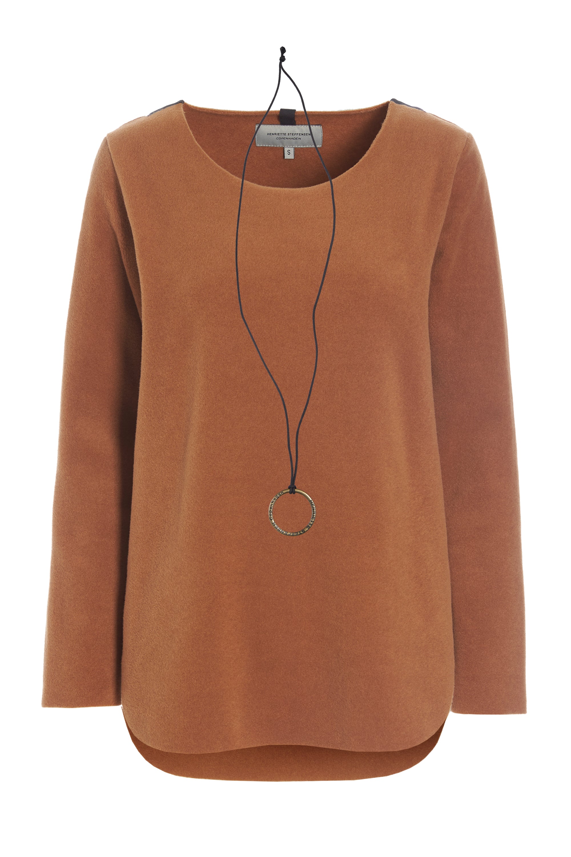 HENRIETTE STEFFENSEN COPENHAGEN BLUSE MIT SIGANTUR HALSSCHMUCK - 1332 BLUSER RUST 706