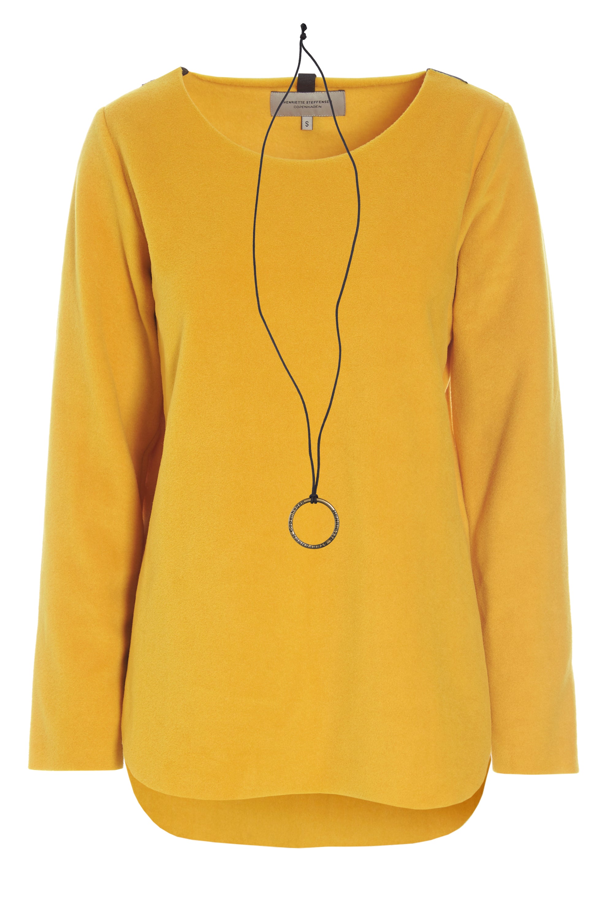 HENRIETTE STEFFENSEN COPENHAGEN BLUSE MIT SIGANTUR HALSSCHMUCK - 1332 BLUSER SAFRAN 701