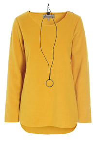 BLUSE MIT SIGANTUR HALSSCHMUCK - 1332 - SAFRAN