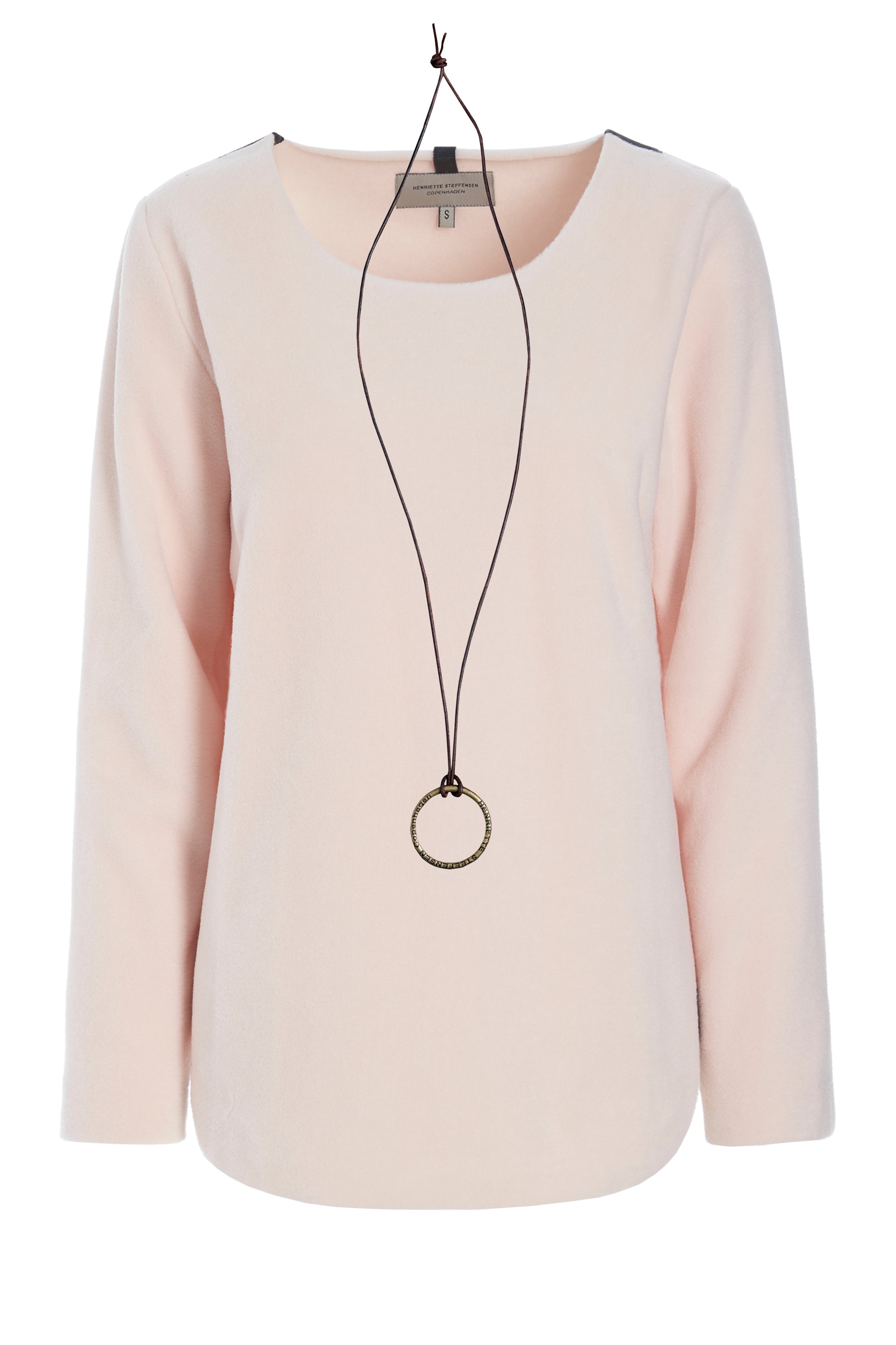 HENRIETTE STEFFENSEN COPENHAGEN BLUSE MIT SIGANTUR HALSSCHMUCK - 1332 BLUSER SOFT ROSE 412