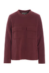BLUSE MIT TASCHEN - 1415 - BORDEAUX