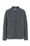 BLUSE MIT TASCHEN - 1415 - GREY