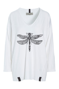 BLUSE M/ GRAFIKDRUCK - 96068 - WHITE