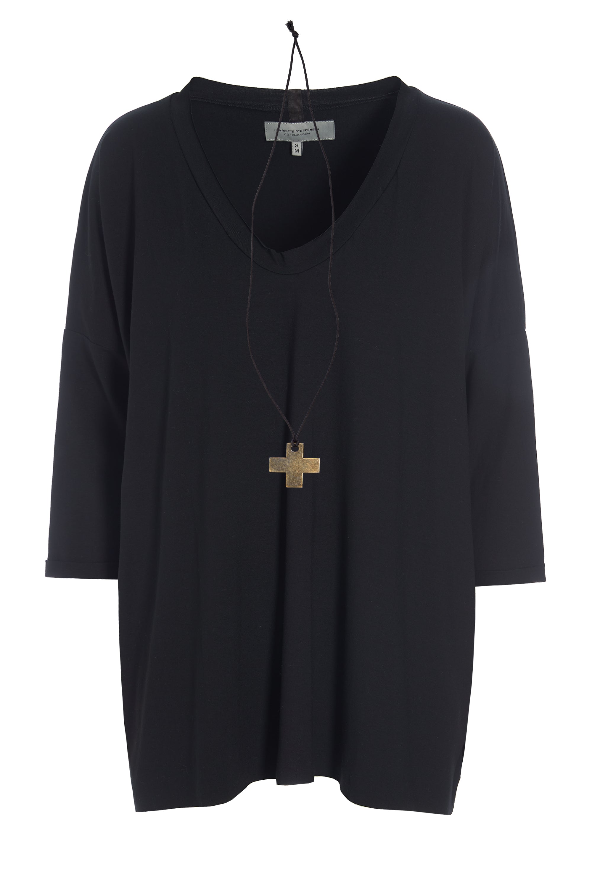 HENRIETTE STEFFENSEN COPENHAGEN BLUSE M/HALSKETTE - 96083 BLUSER BLACK 900