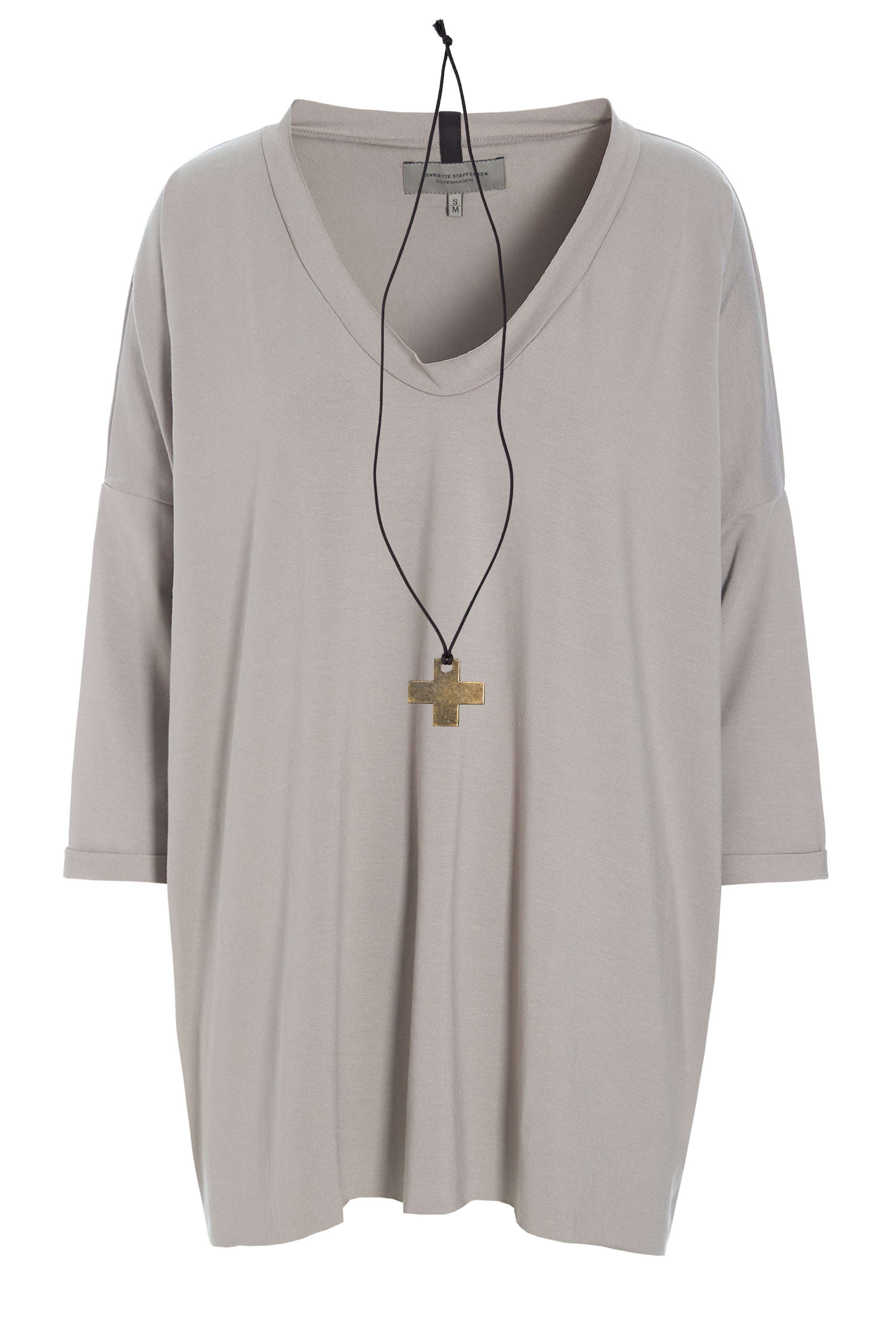 HENRIETTE STEFFENSEN COPENHAGEN BLUSE M/HALSKETTE - 96083 BLUSER SAND 805