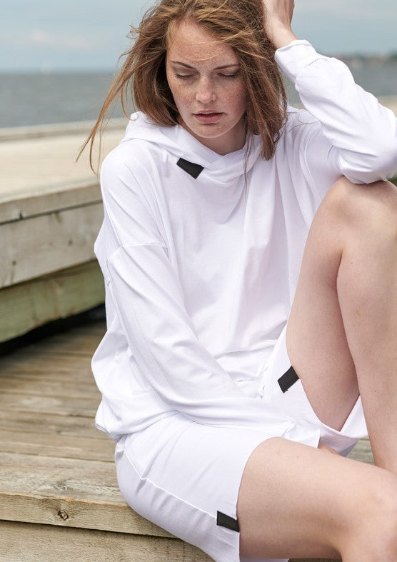 HENRIETTE STEFFENSEN COPENHAGEN BLUSE M/KAPUZE - 96059 BLUSER WHITE 816