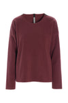 BLUSE RUNDEM AUSSCHNITT - 1359 - BORDEAUX