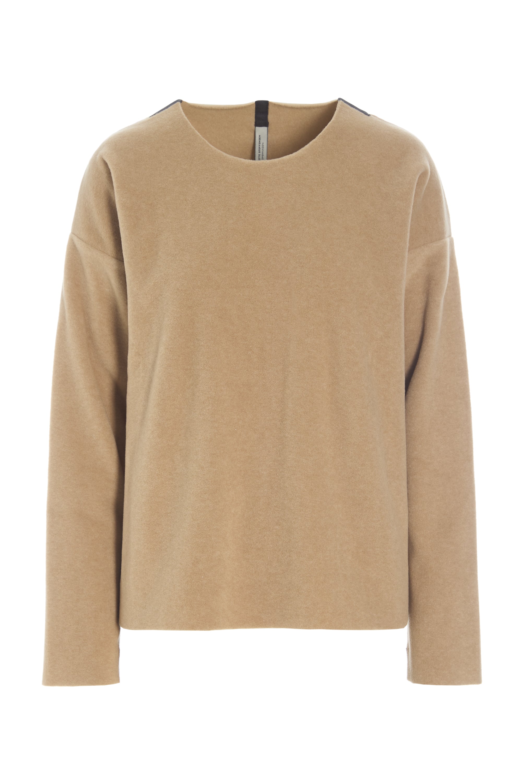 HENRIETTE STEFFENSEN COPENHAGEN BLUSE RUNDEM AUSSCHNITT - 1359 BLUSER CAMEL 815