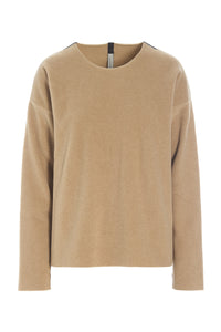 BLUSE RUNDEM AUSSCHNITT - 1359 - CAMEL