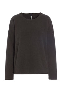 BLUSE RUNDEM AUSSCHNITT - 1359 - CHOCOLATE