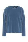BLUSE RUNDEM AUSSCHNITT - 1359 - DUSTY BLUE