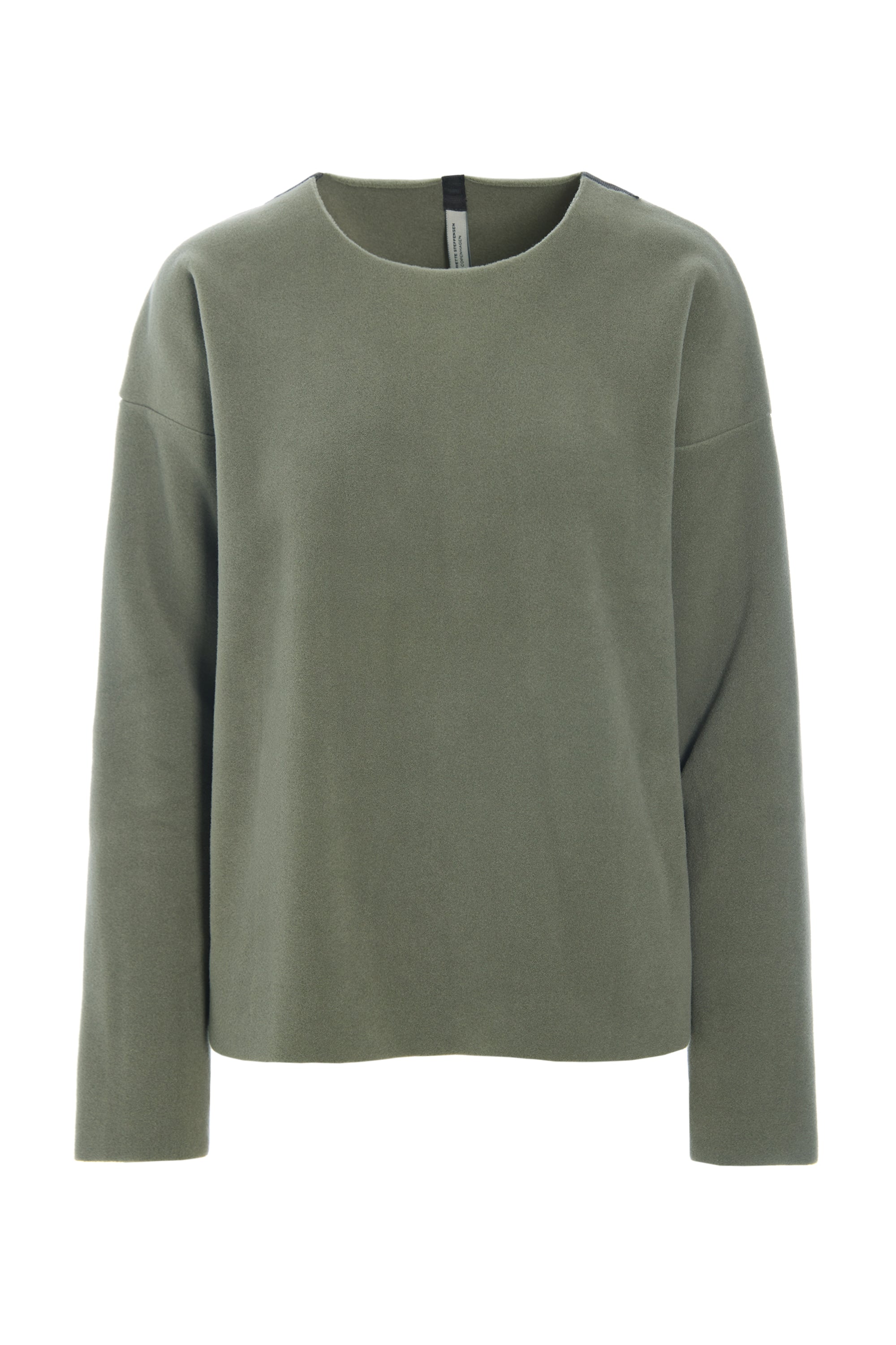 HENRIETTE STEFFENSEN COPENHAGEN BLUSE RUNDEM AUSSCHNITT - 1359 BLUSER DUSTY GREEN 609