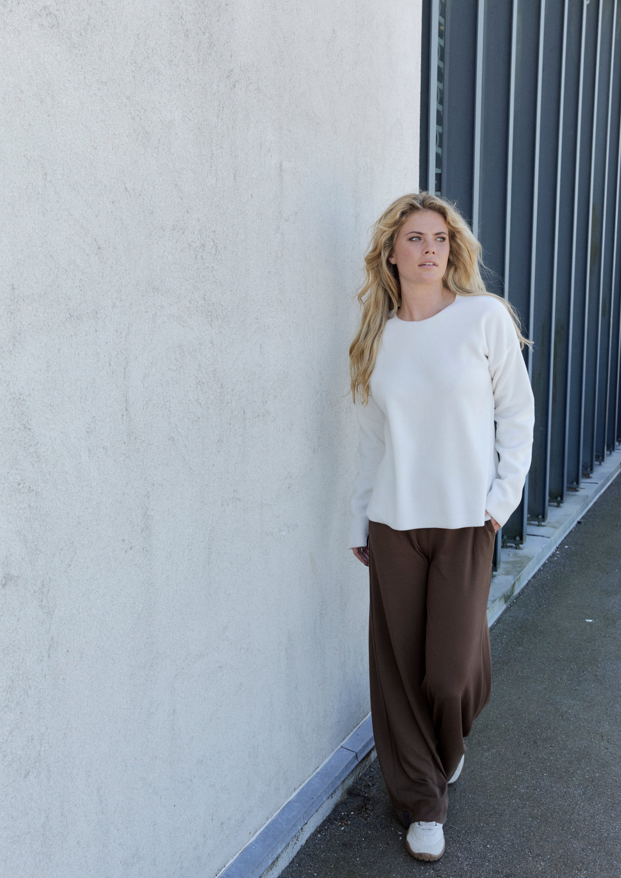 HENRIETTE STEFFENSEN COPENHAGEN BLUSE RUNDEM AUSSCHNITT - 1359 BLUSER OFF WHITE 802