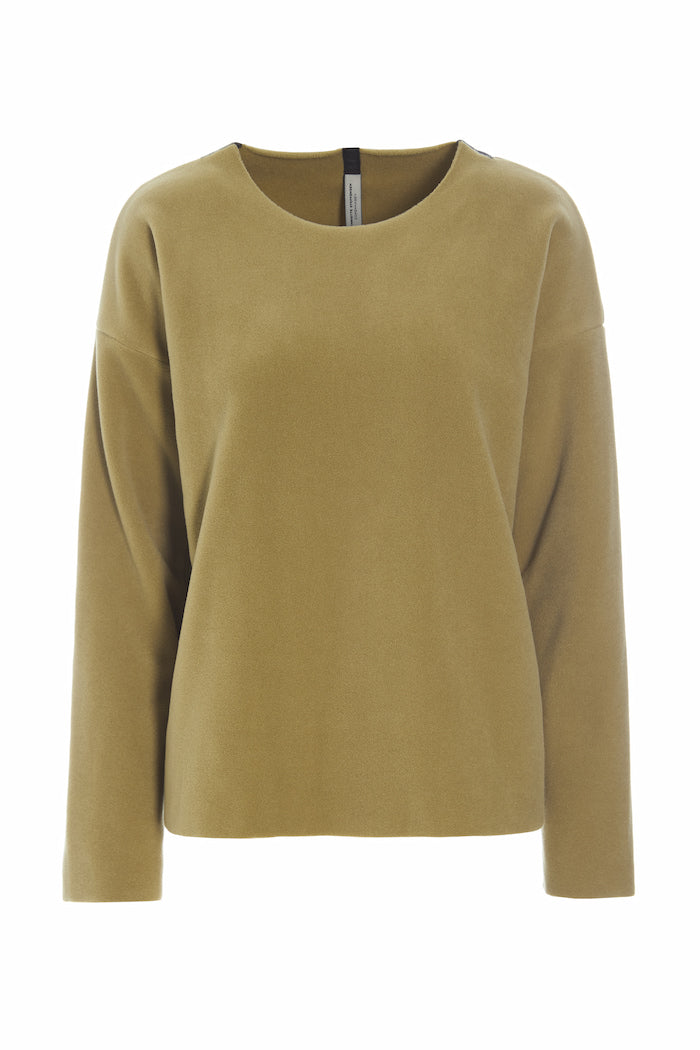 HENRIETTE STEFFENSEN COPENHAGEN BLUSE RUNDEM AUSSCHNITT - 1359 BLUSER OLIVE 655