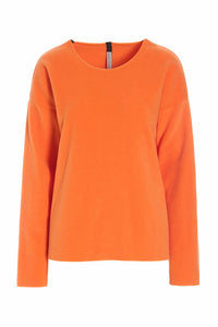 BLUSE RUNDEM AUSSCHNITT - 1359 - ORANGE