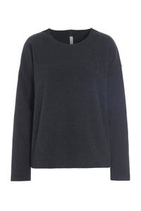 BLUSE RUNDEM AUSSCHNITT - 1359 - SOFT BLACK