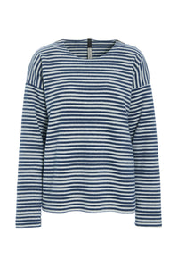 BLUSE RUNDEM AUSSCHNITT - 1359 - STRIPES DENIM & KIT