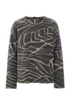 BLUSE RUNDEM AUSSCHNITT - 1359P - LEAVES