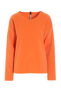 BLUSE RUNDEM AUSSCHNITT - 1359 orange - ORANGE