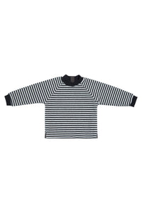 BLUSE RUNDEM HALS TODDLER - 107 - STRIPES B&W