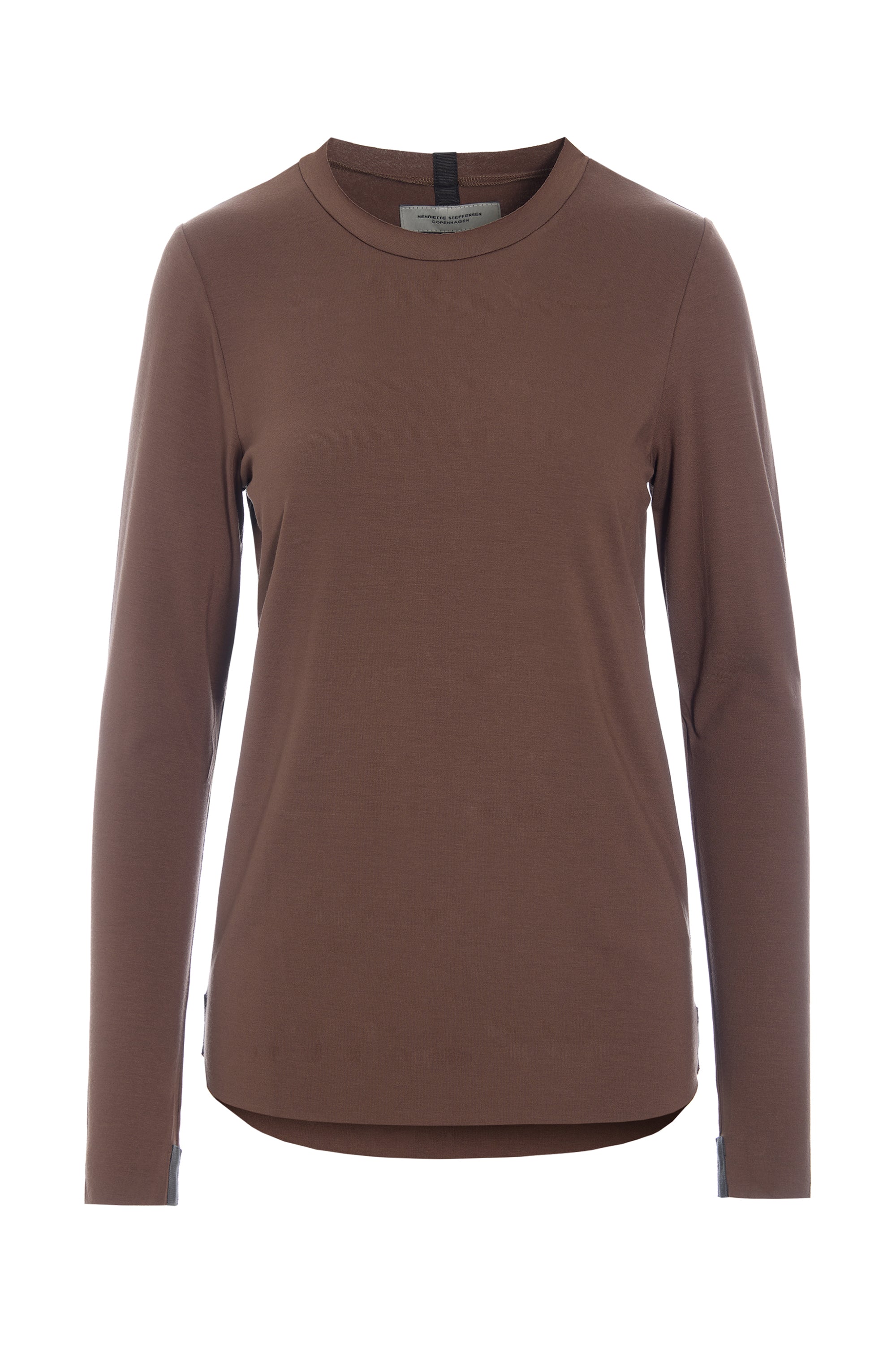 HENRIETTE STEFFENSEN COPENHAGEN BLUSE SLIM FIT - 96091 BLUSER CHOCOLATE 844