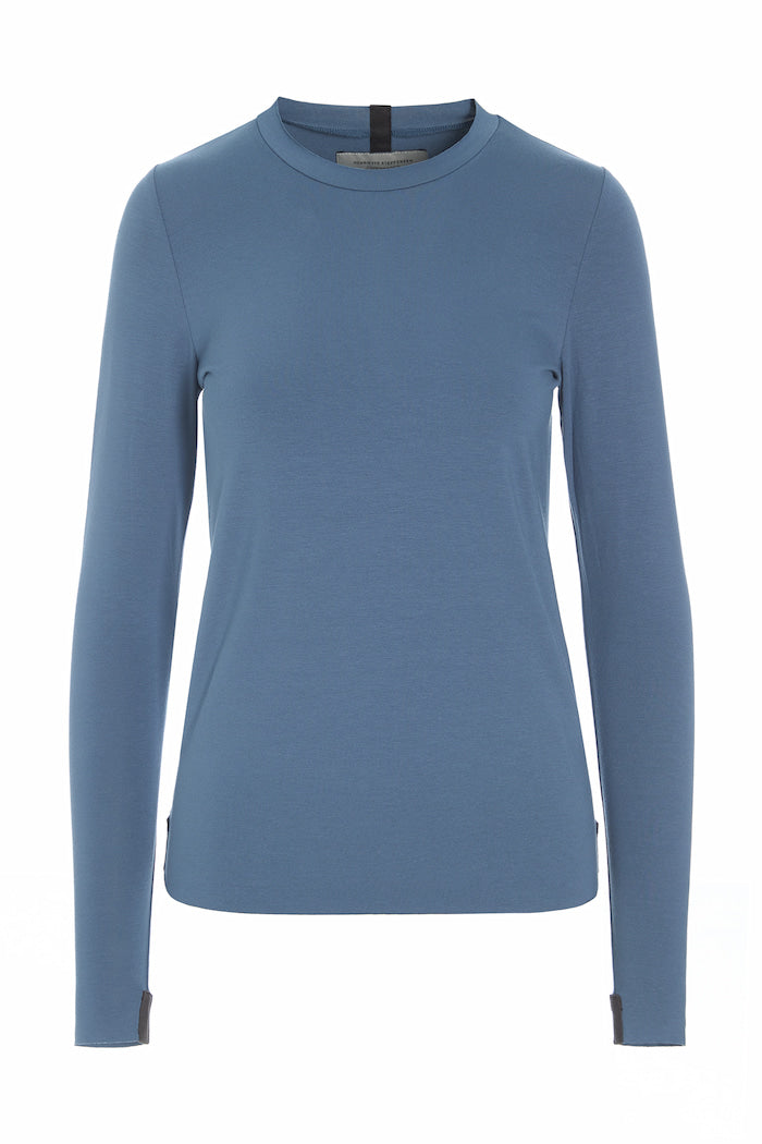 HENRIETTE STEFFENSEN COPENHAGEN BLUSE SLIM FIT - 96091 BLUSER DUSTY BLUE 794