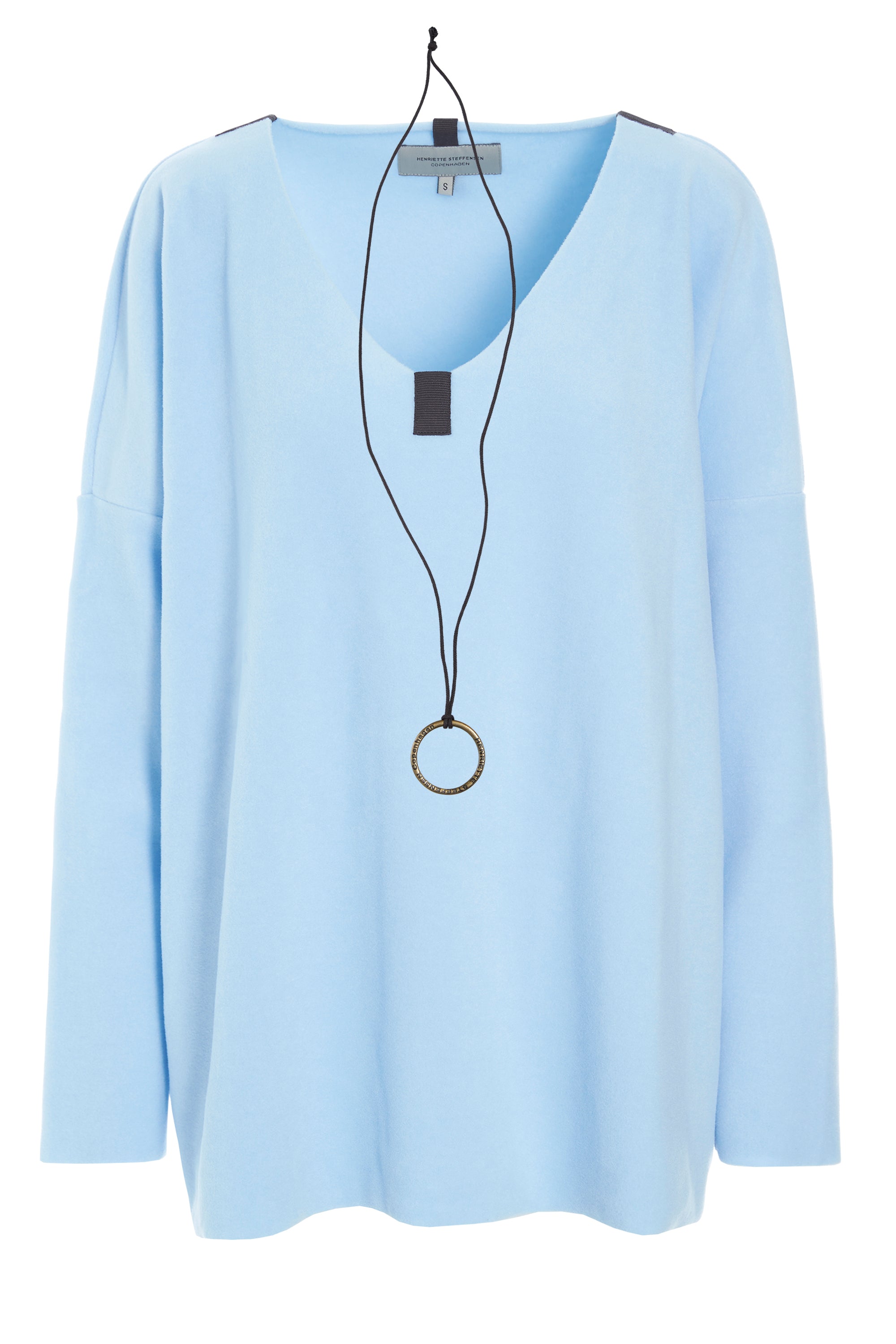 HENRIETTE STEFFENSEN COPENHAGEN BLUSE V-AUSSCHNITT - 1336 BLUSER BABY BLUE 671