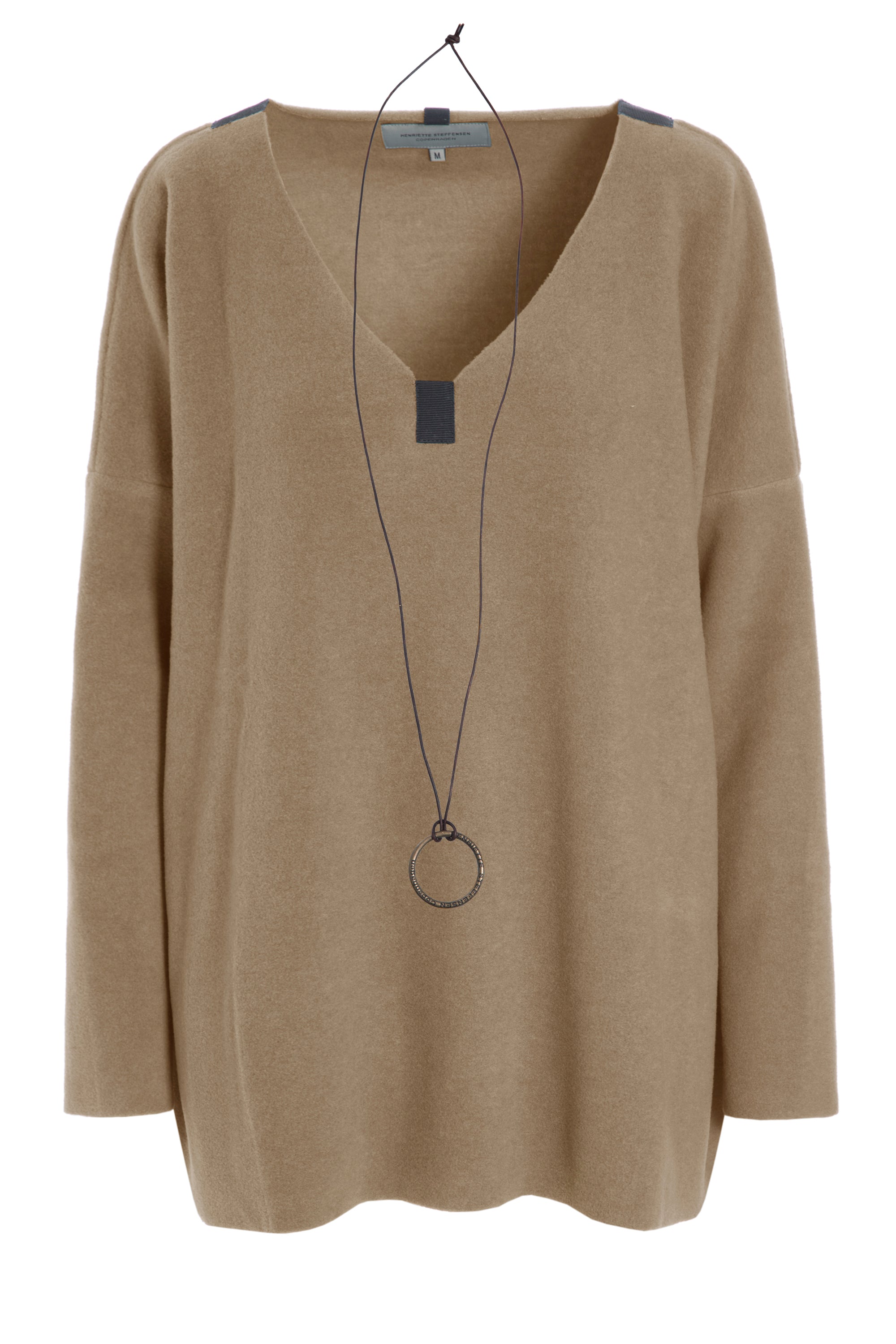 HENRIETTE STEFFENSEN COPENHAGEN BLUSE V-AUSSCHNITT - 1336 BLUSER CAMEL 815