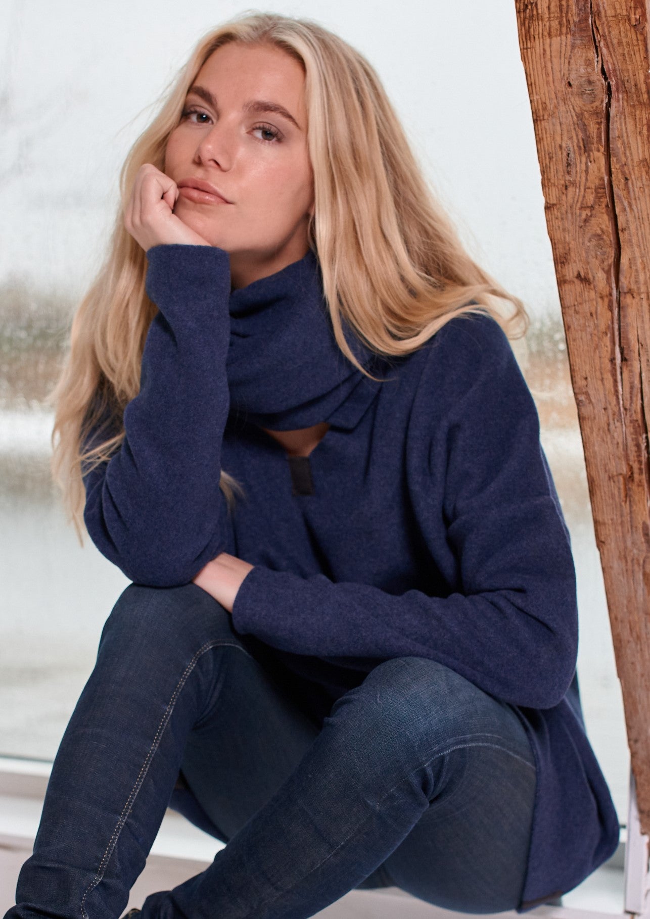 HENRIETTE STEFFENSEN COPENHAGEN BLUSE V-AUSSCHNITT - 1336 BLUSER DENIM 767