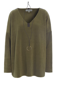 BLUSE V-AUSSCHNITT - 1336 - MOSS
