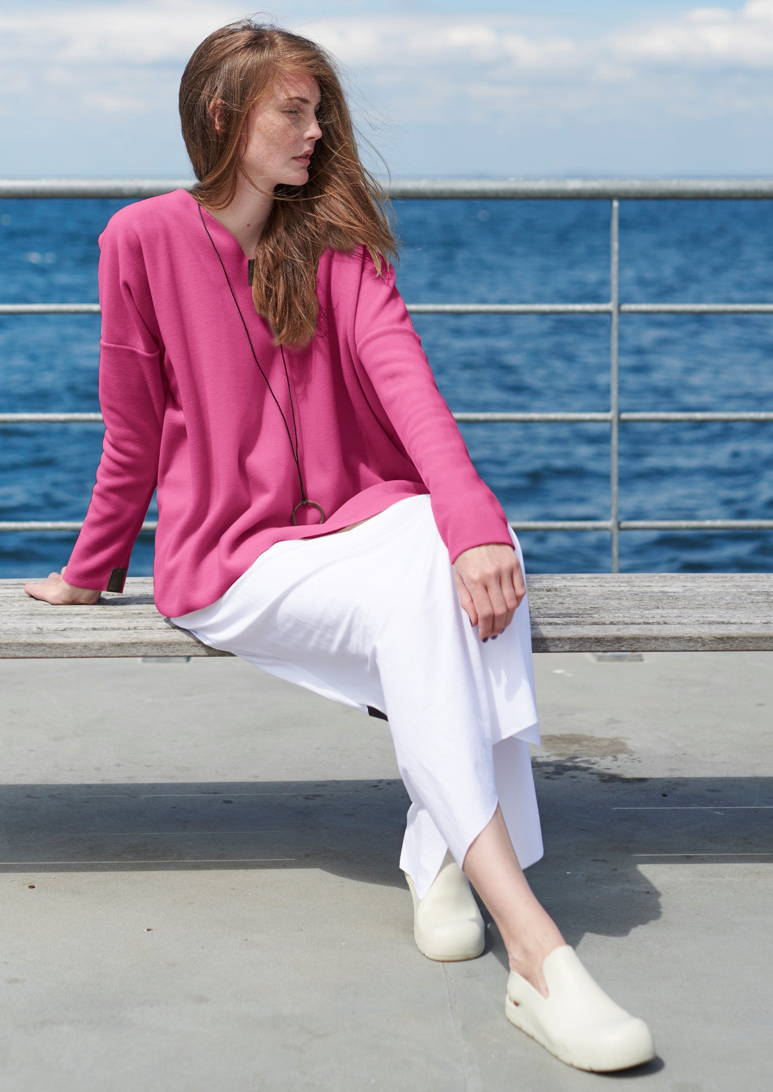 HENRIETTE STEFFENSEN COPENHAGEN BLUSE V-AUSSCHNITT - 1336 BLUSER PINK 369