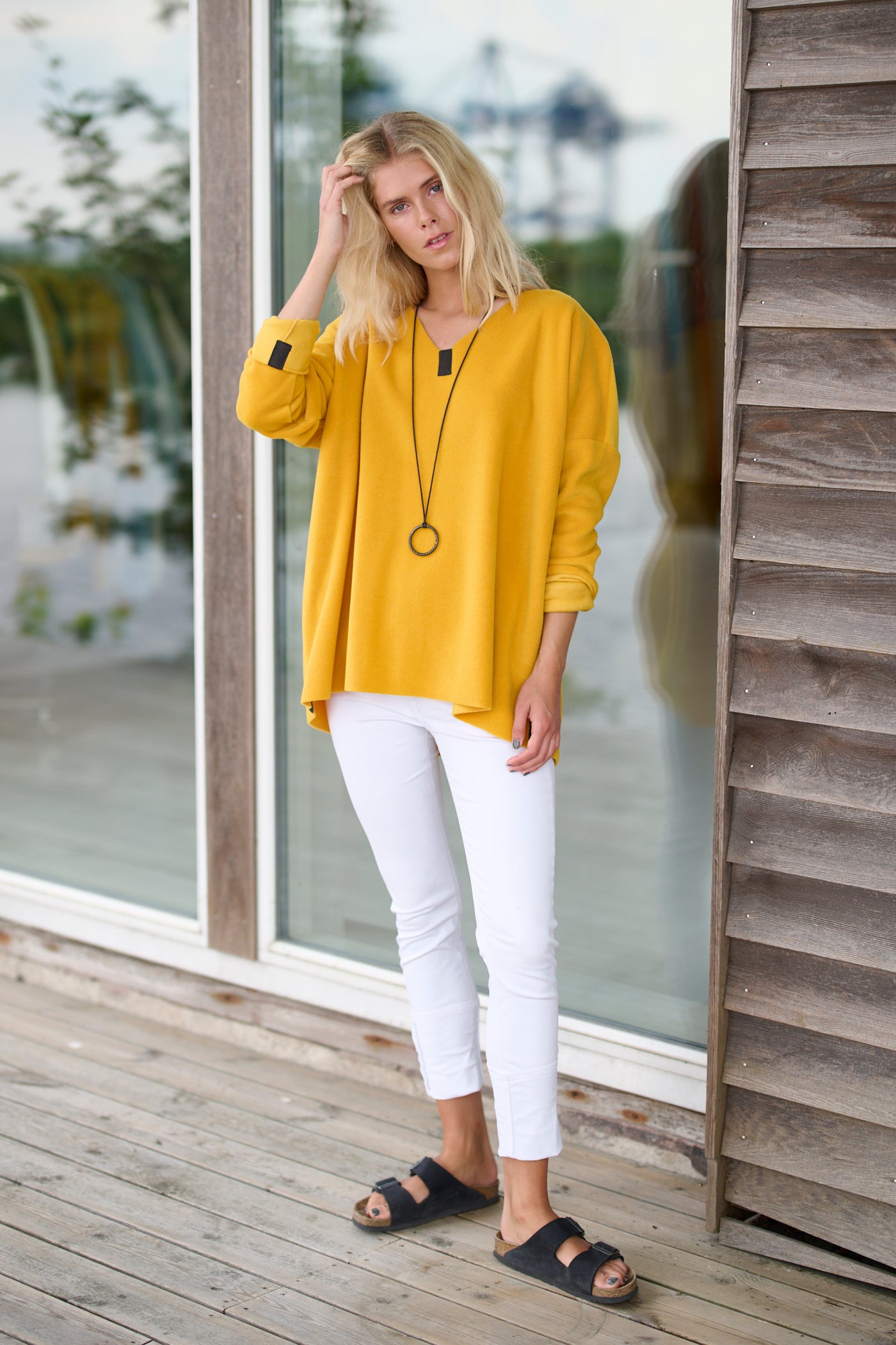 HENRIETTE STEFFENSEN COPENHAGEN BLUSE V-AUSSCHNITT - 1336 BLUSER SAFRAN 701
