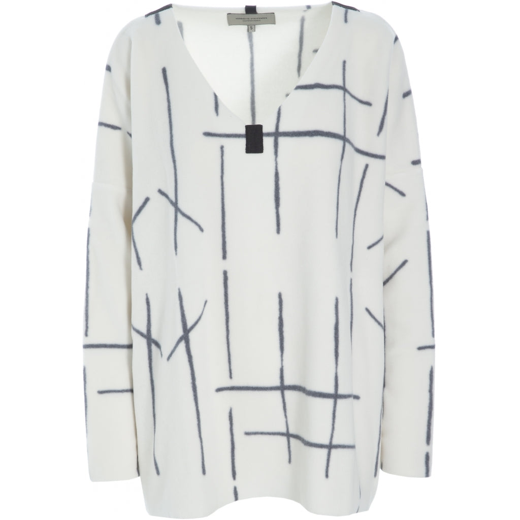 HENRIETTE STEFFENSEN COPENHAGEN BLUSE V-AUSSCHNITT - 1336P BLUSER CHECK PRINT 112