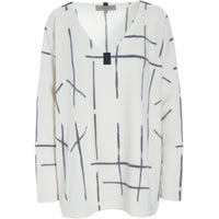 BLUSE V-AUSSCHNITT - 1336P - CHECK PRINT