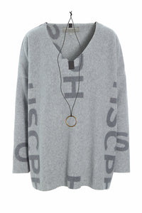 BLUSE V-AUSSCHNITT - 1336P - HSCPH PRINT
