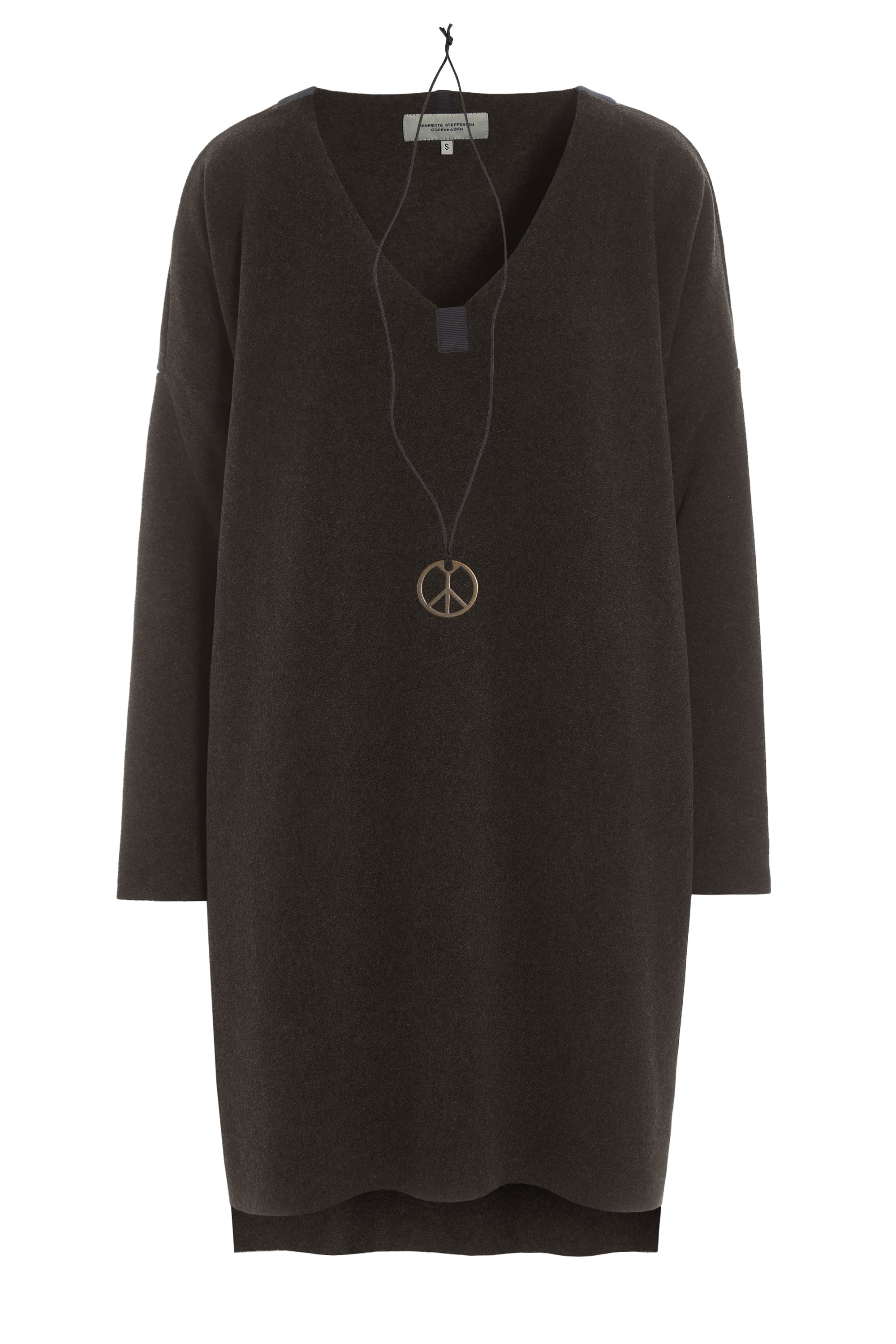 HENRIETTE STEFFENSEN COPENHAGEN BLUSE V-AUSSCHNITT - 1367 TUNICS CHOCOLATE 844