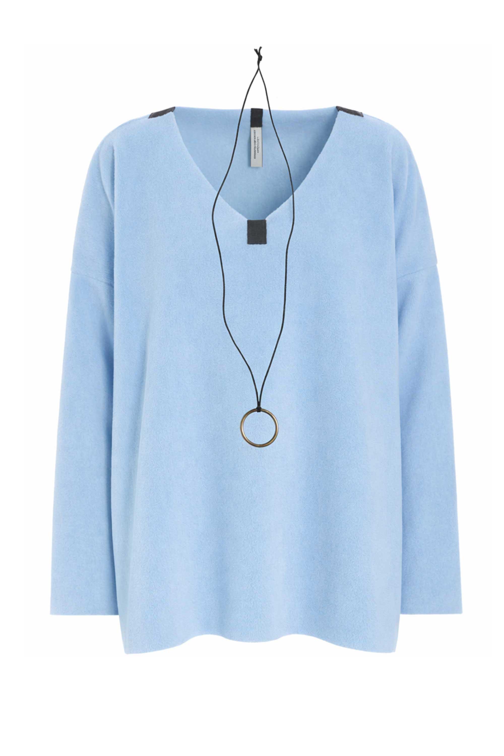 HENRIETTE STEFFENSEN COPENHAGEN BLUSE V-AUSSCHNITT - 1410 BLUSER BABY BLUE 671