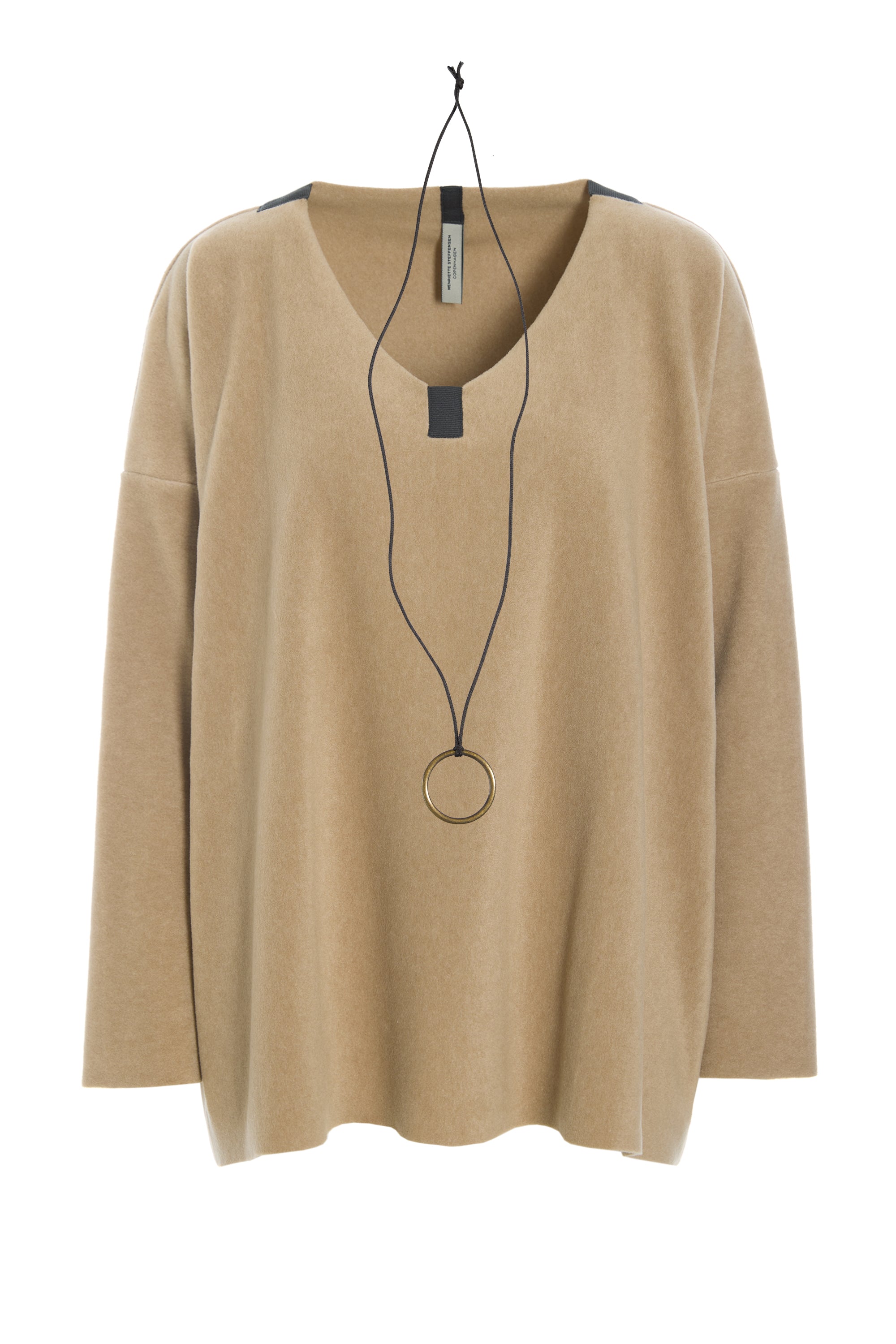 HENRIETTE STEFFENSEN COPENHAGEN BLUSE V-AUSSCHNITT - 1410 BLUSER CAMEL 815