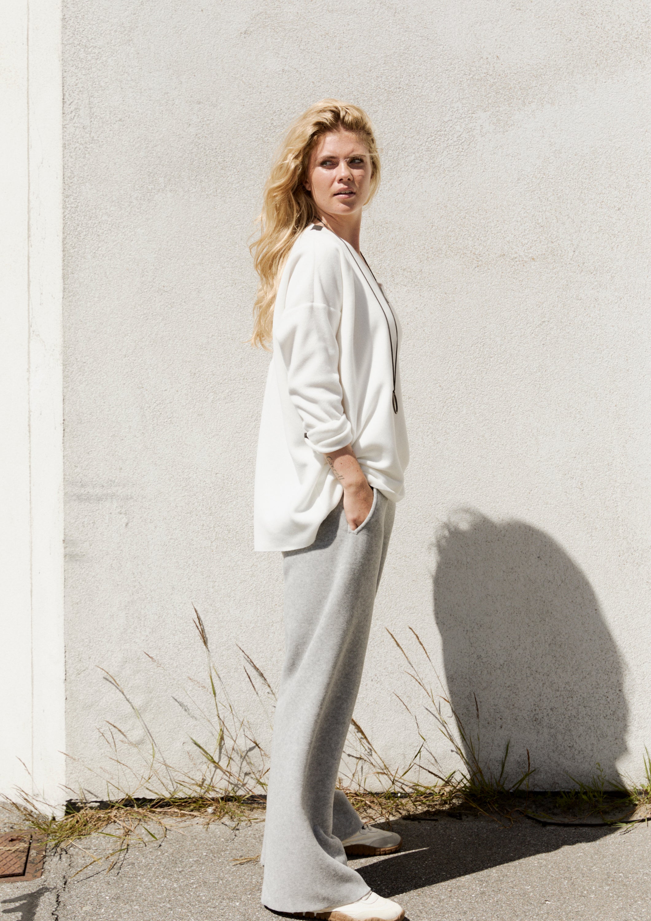 HENRIETTE STEFFENSEN COPENHAGEN BLUSE V-AUSSCHNITT - 1410 BLUSER OFF WHITE 802