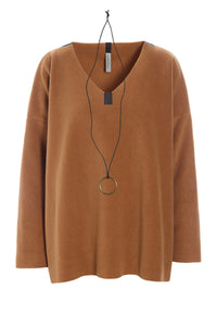 BLUSE V-AUSSCHNITT - 1410 - RUST