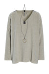 BLUSE V-AUSSCHNITT - 1410 - SAND