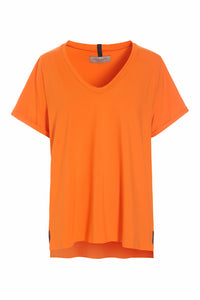 BLUSE V-AUSSCHNITT - 96082 - ORANGE
