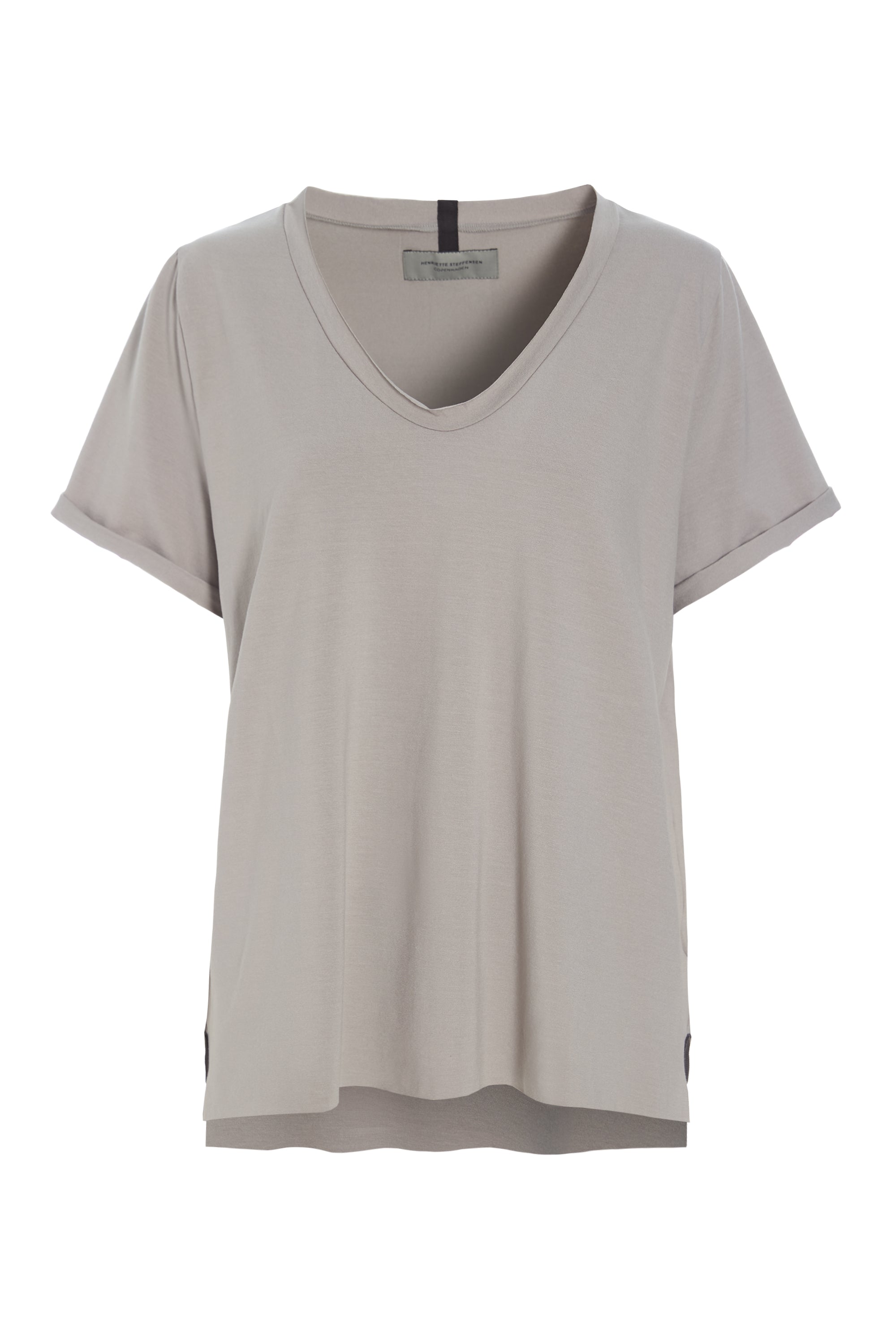 HENRIETTE STEFFENSEN COPENHAGEN BLUSE V-AUSSCHNITT - 96082 T-SHIRTS SAND 805