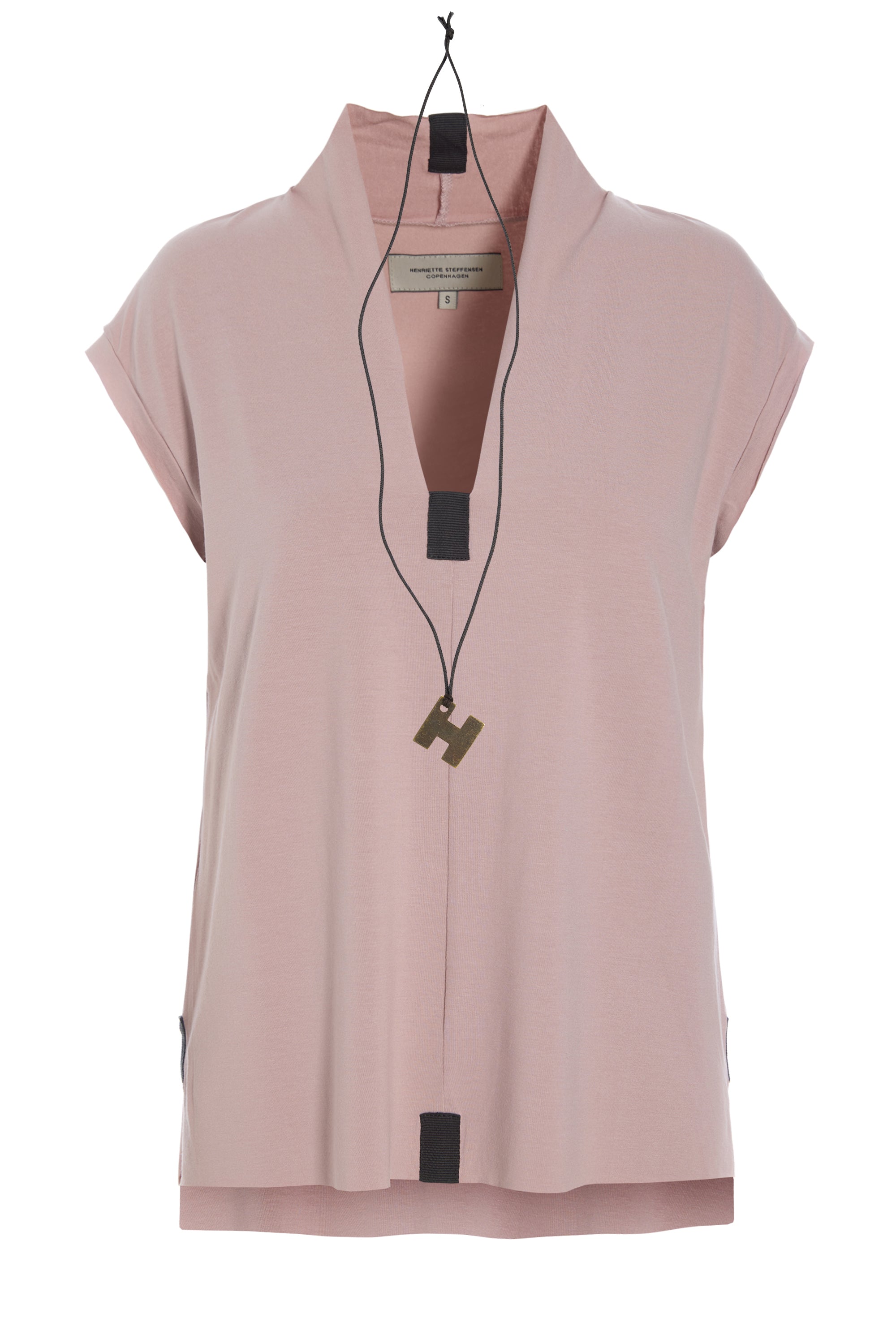 HENRIETTE STEFFENSEN COPENHAGEN BLUSE V-AUSSCHNITT - 96103 T-SHIRTS NUDE 401