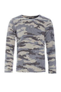 Bluse mit Rundhalsausschnitt - 1000P - CAMOUFLAGE