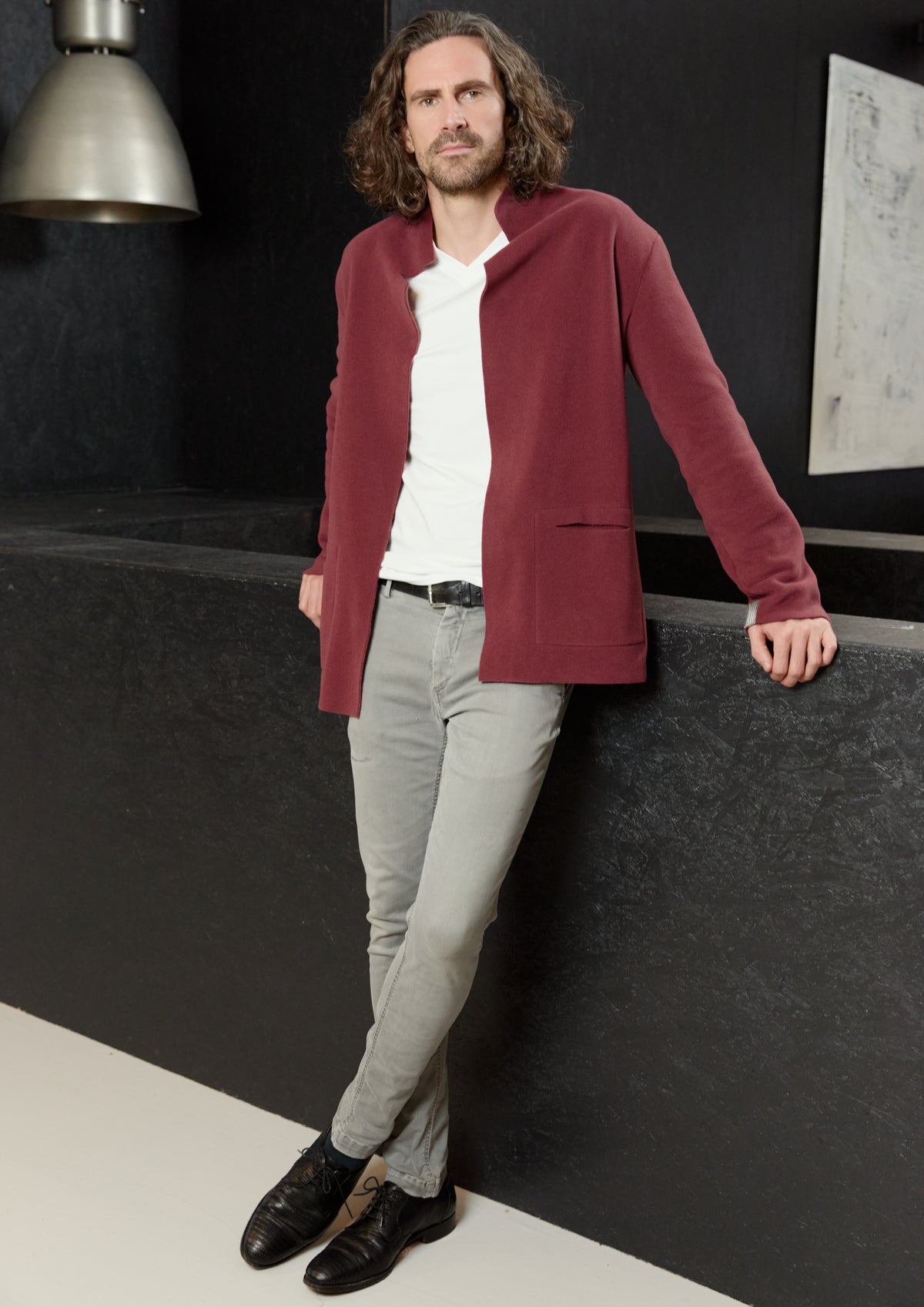 CARL BY STEFFENSEN COPENHAGEN CARDIGAN - 1001C CARDIGANS BORDEAUX 474