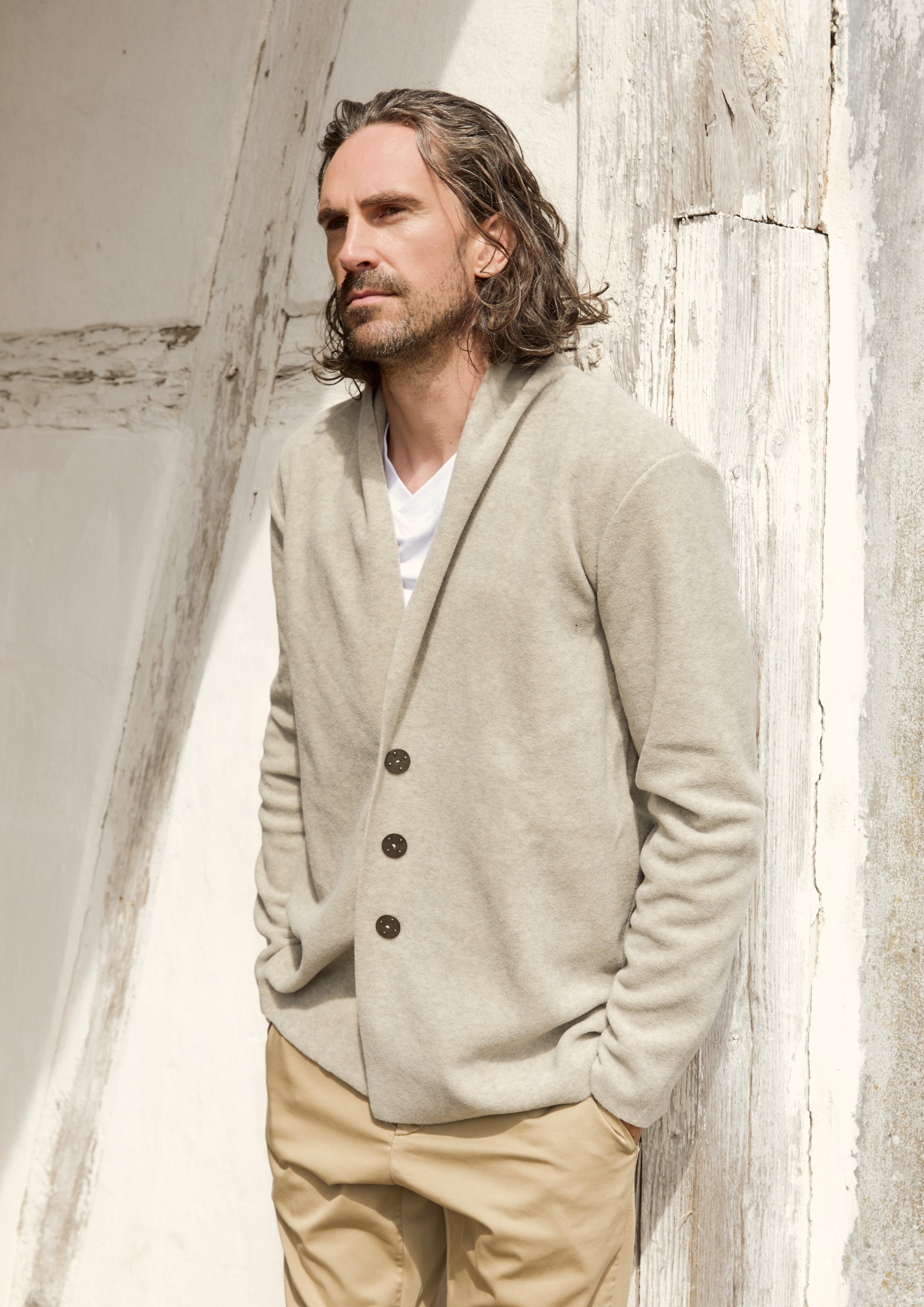 CARL BY STEFFENSEN COPENHAGEN CARDIGAN - 1034C CARDIGANS SAND 805