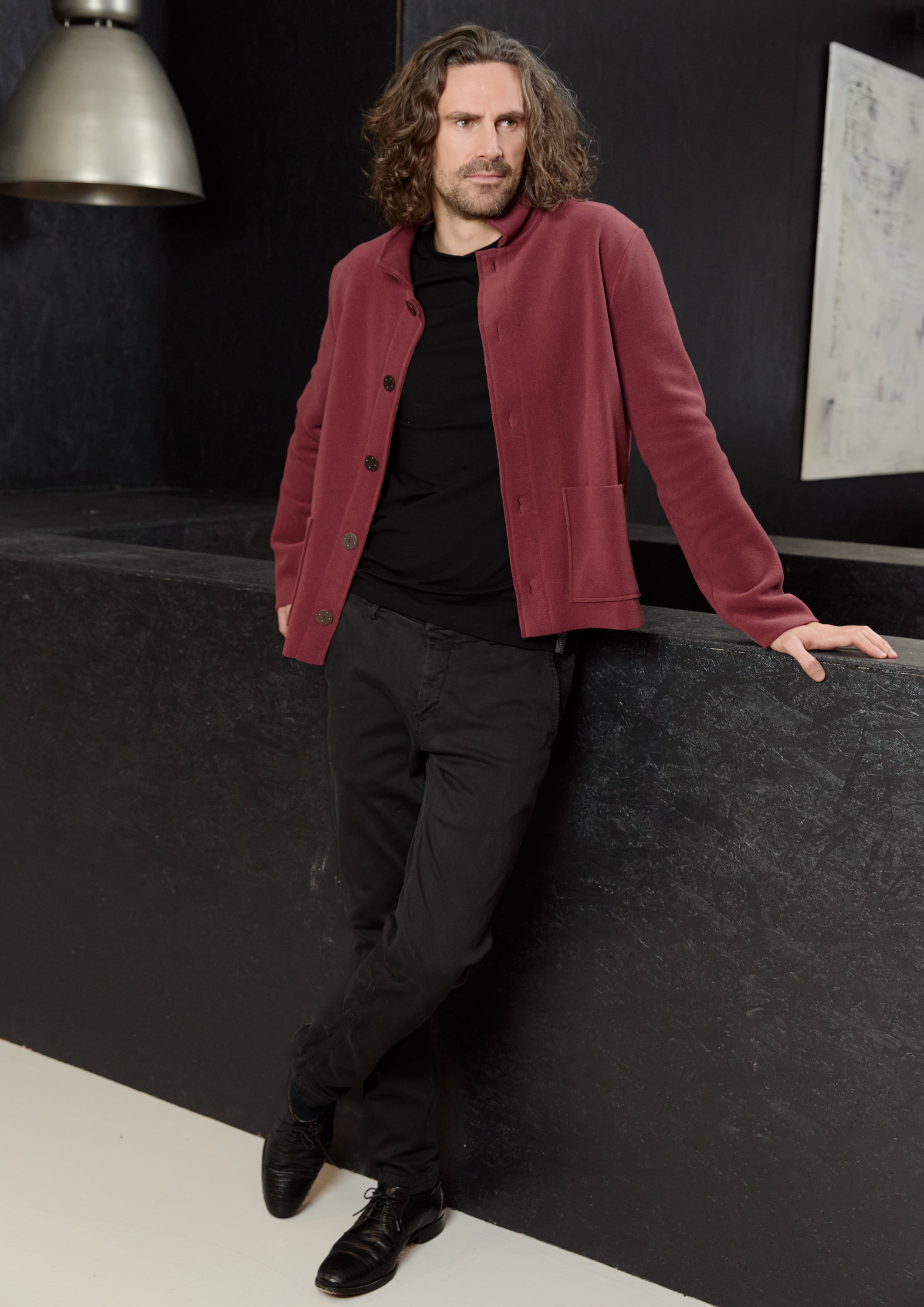 CARL BY STEFFENSEN COPENHAGEN CARDIGAN - 1049C CARDIGANS BORDEAUX 474