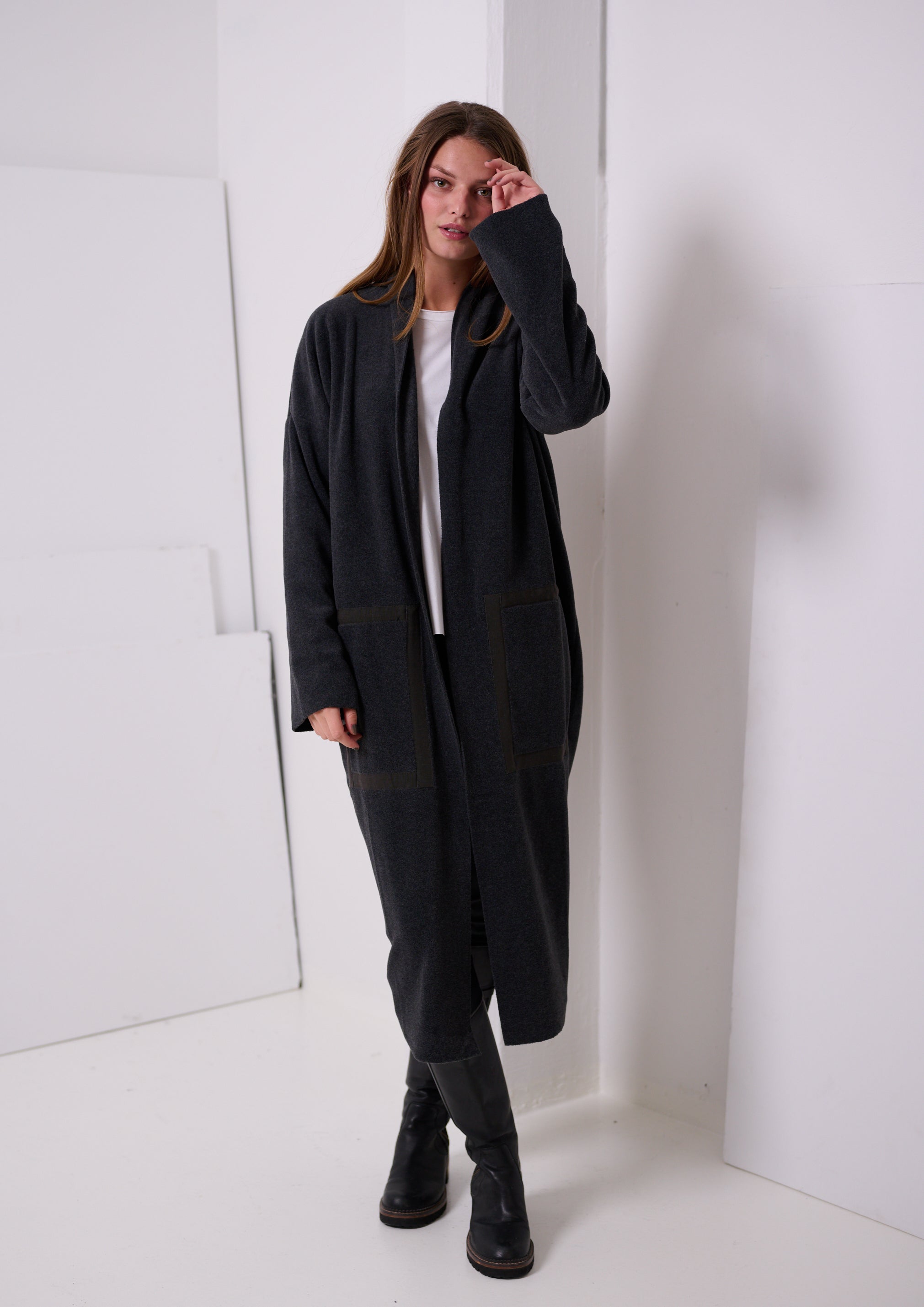 HENRIETTE STEFFENSEN COPENHAGEN CARDIGAN - 7143 CARDIGANS SOFT BLACK 914
