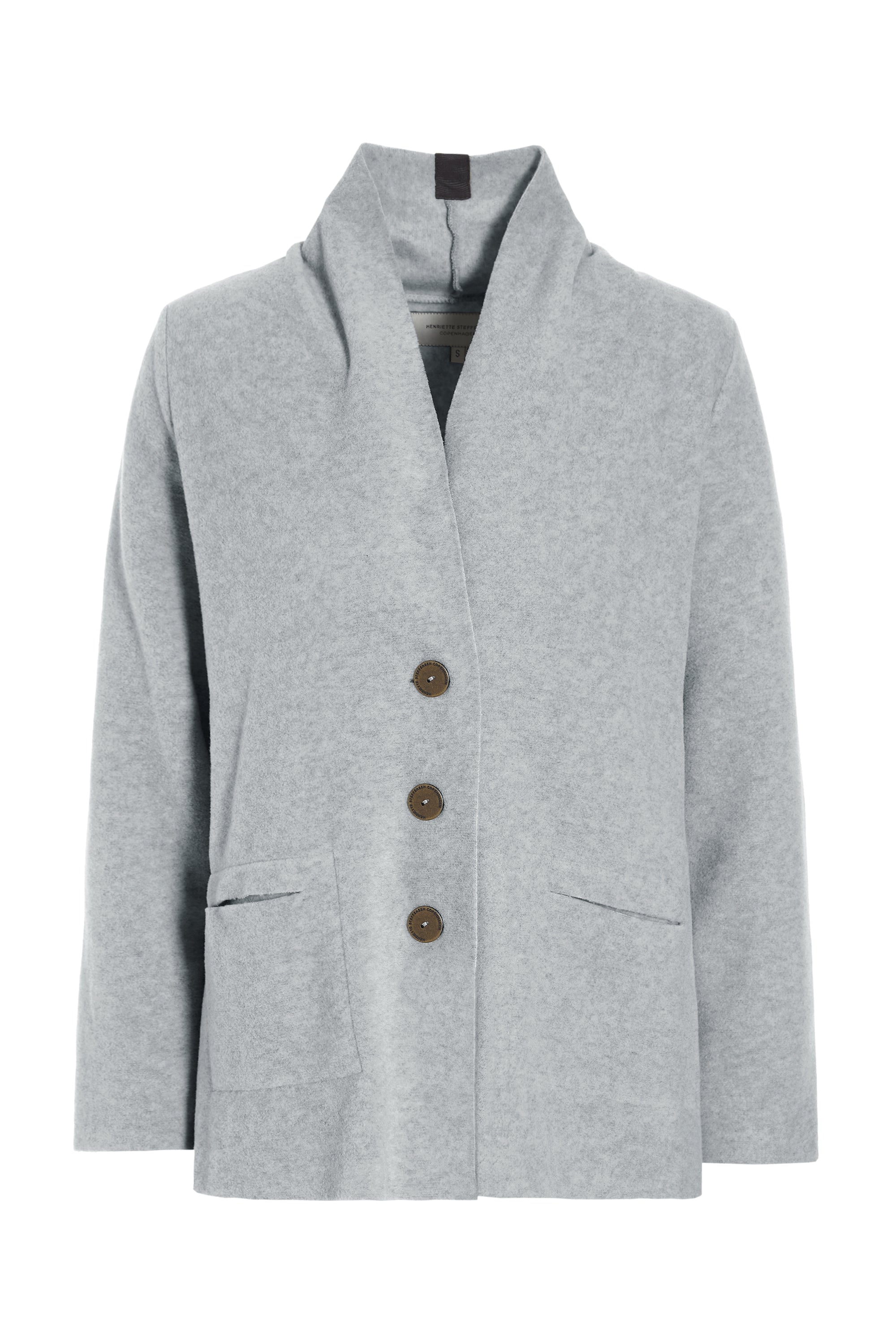HENRIETTE STEFFENSEN COPENHAGEN CARDIGAN - 7168 CARDIGANS LIGHT GREY 876